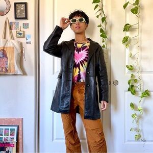 Vintage Italian Leather Coat